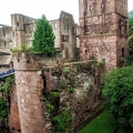 Heidelberg Castle Powder Tower - split by an explosion by Louis XIV's troops